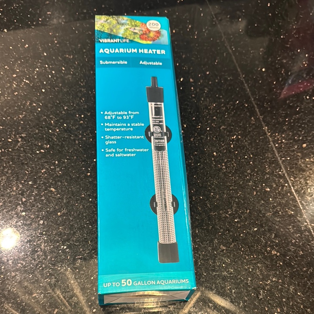 Vibrant Life Aquarium Heater - Black and Blue